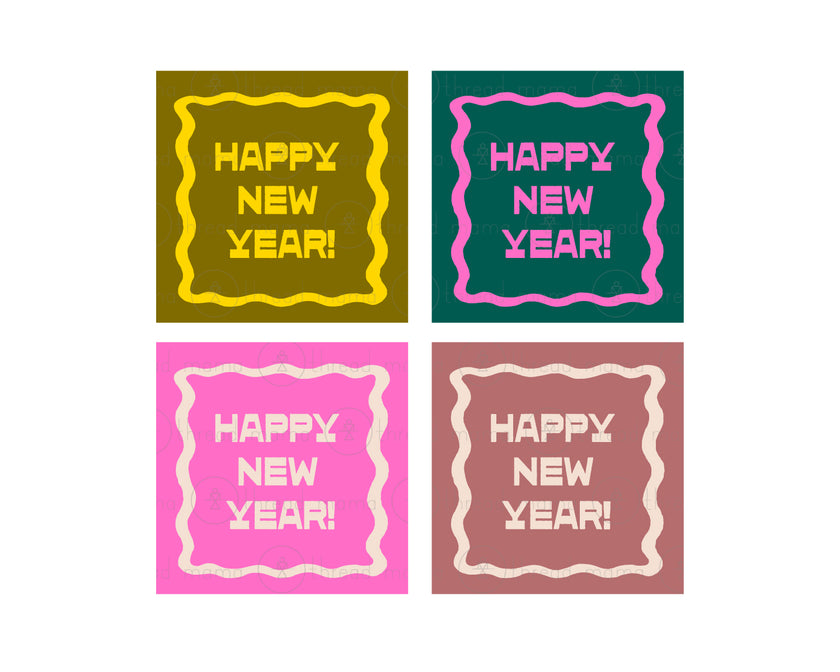 New Year's Eve Tags, Flags - (2026)