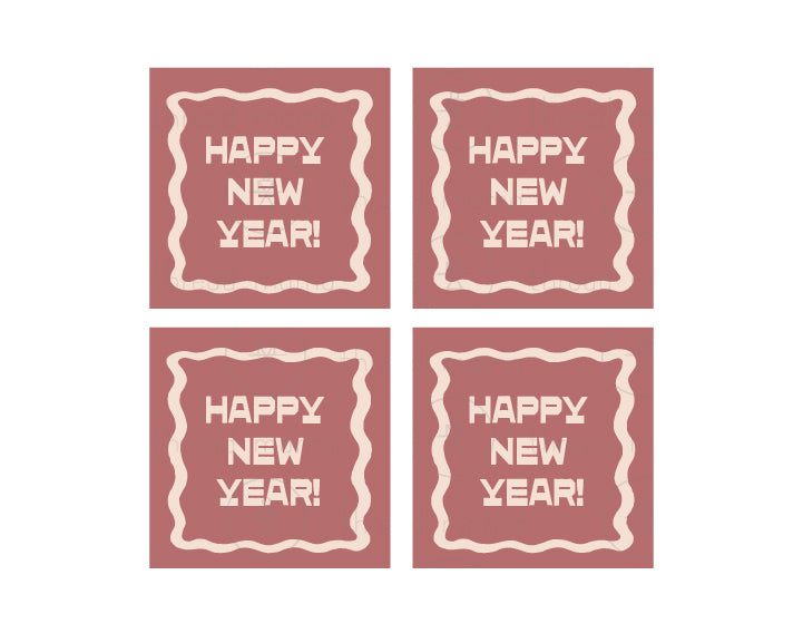 New Year's Eve Tags, Flags - (2024)