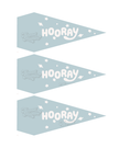 Blue-ish Party Tags and Flags