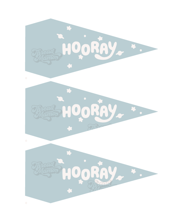 Blue-ish Party Tags and Flags