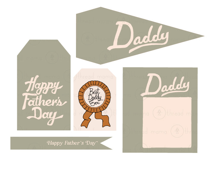 Father's Day Tags and Flags (Vol.4)