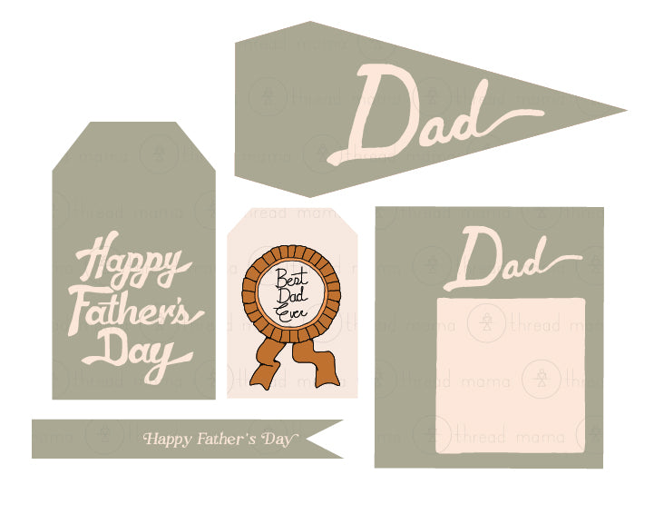 Father's Day Tags and Flags (Vol.4)