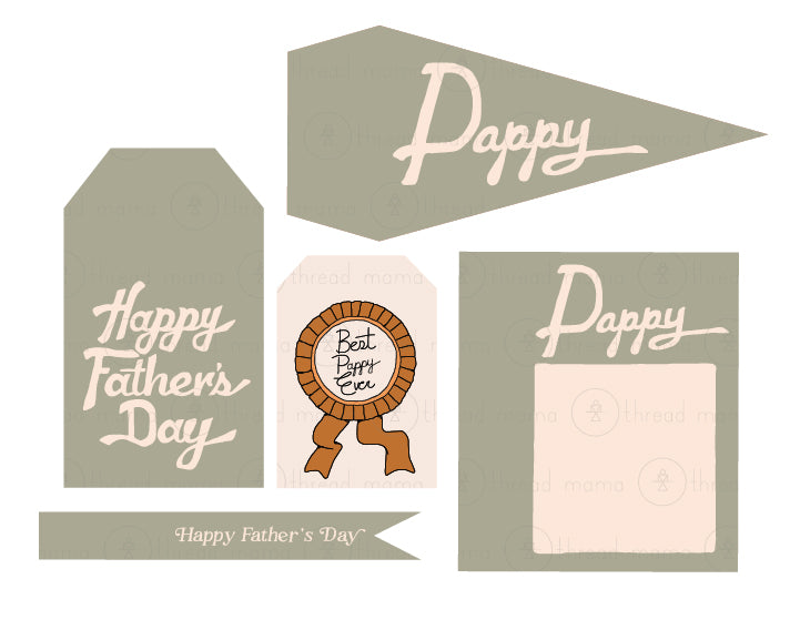 Father's Day Tags and Flags (Vol.4)