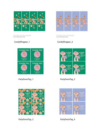 Mushroom Birthday Party Favor Tags