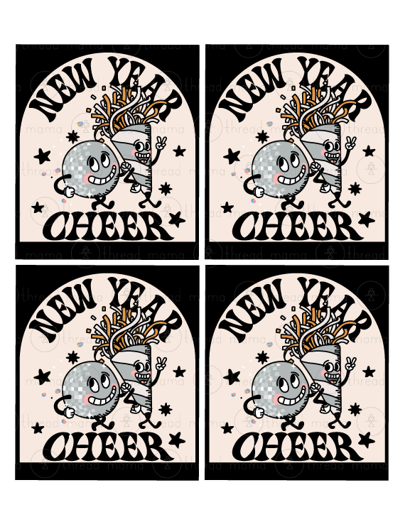 New Year's Eve Tags, Flags - (2025)