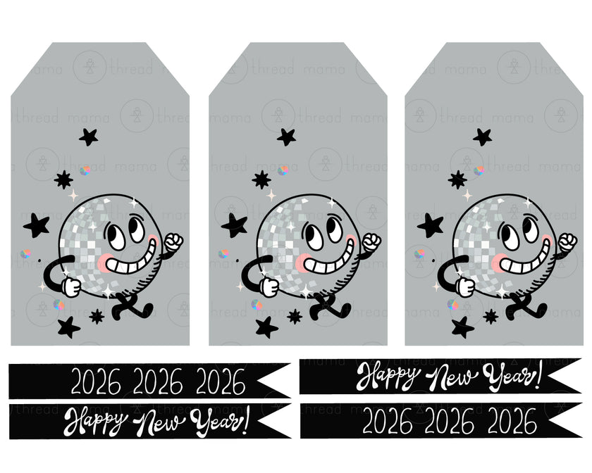 New Year's Eve Tags, Flags - (2026)