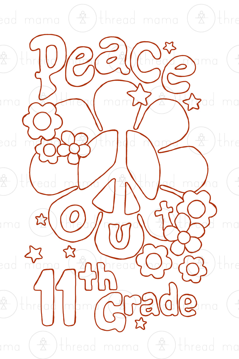 Peace Out (Last Day of School) - COLORING SHEETS
