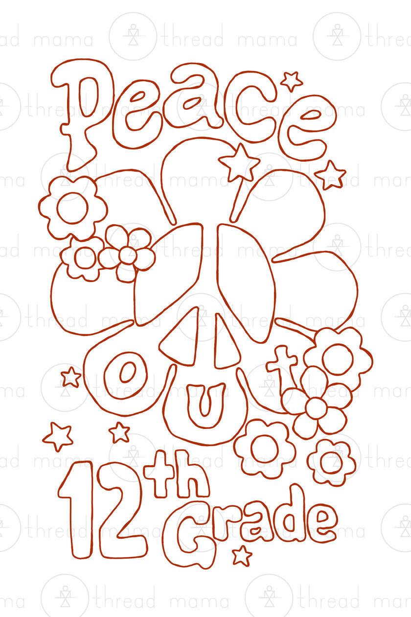 Peace Out (Last Day of School) - COLORING SHEETS