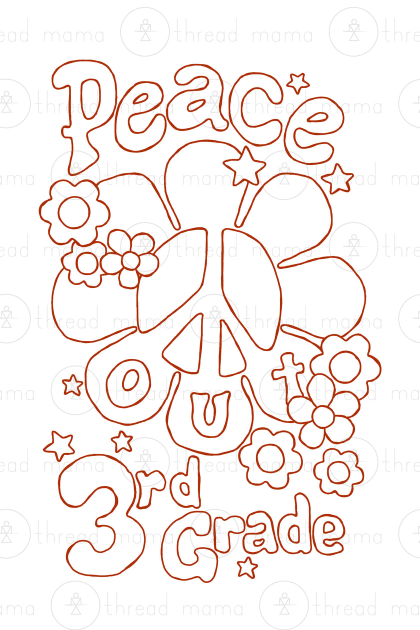 Peace Out (Last Day of School) - COLORING SHEETS