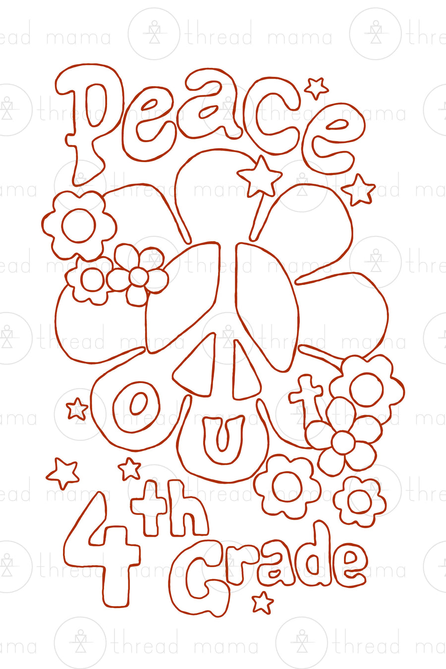 Peace Out (Last Day of School) - COLORING SHEETS