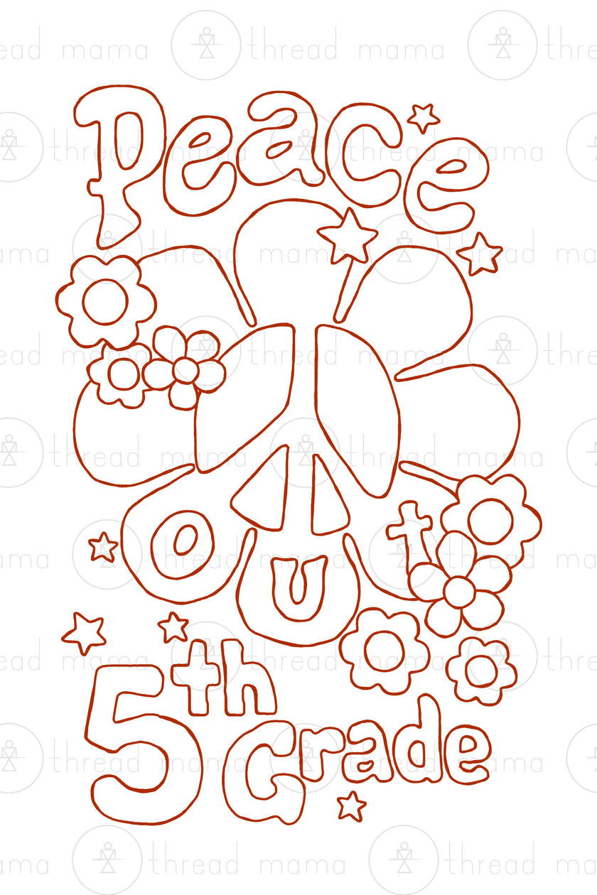 Peace Out (Last Day of School) - COLORING SHEETS