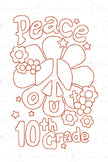 Peace Out (Last Day of School) - COLORING SHEETS