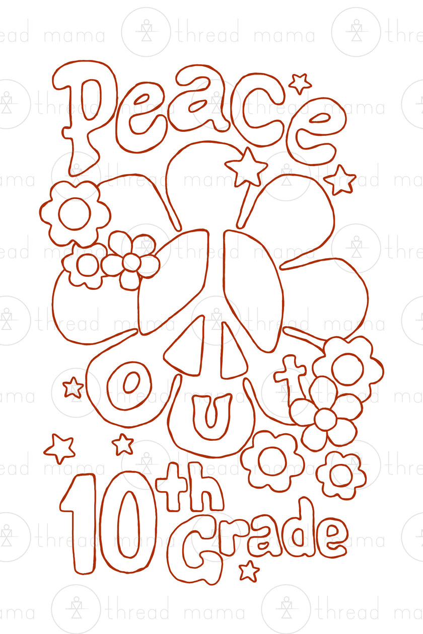 Peace Out (Last Day of School) - COLORING SHEETS