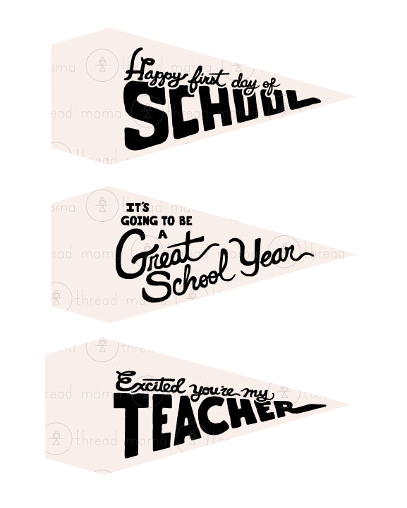 Back To School - Teacher Gift Tags and Flags (Vol.4)