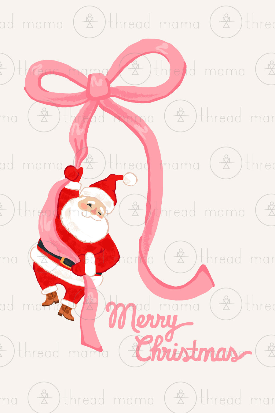 Santa Ribbon Merry Christmas - Set