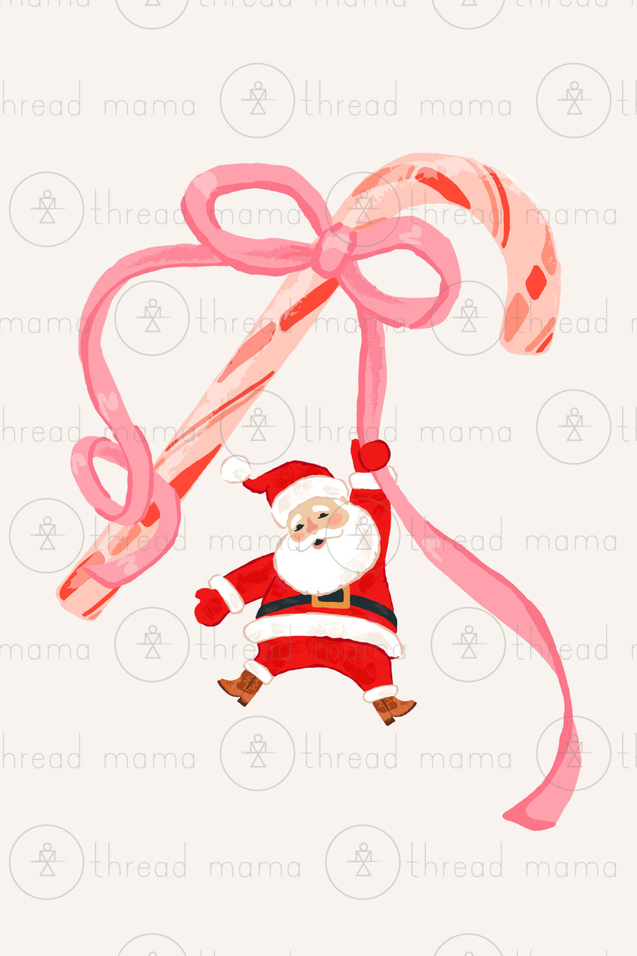 Santa Ribbon Merry Christmas - Set