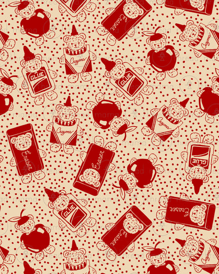 (RepeatingPattern) School Bear - Set