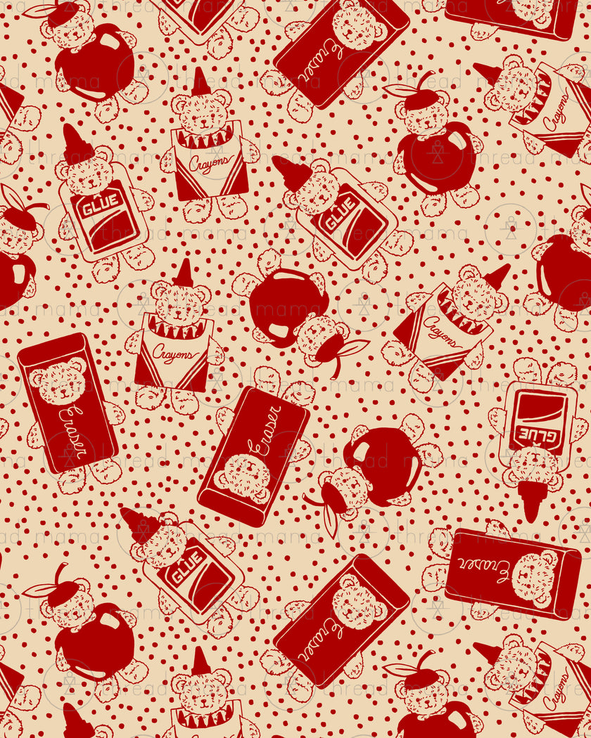 (RepeatingPattern) School Bear - Set