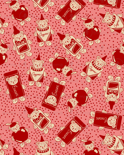 (RepeatingPattern) School Bear - Set