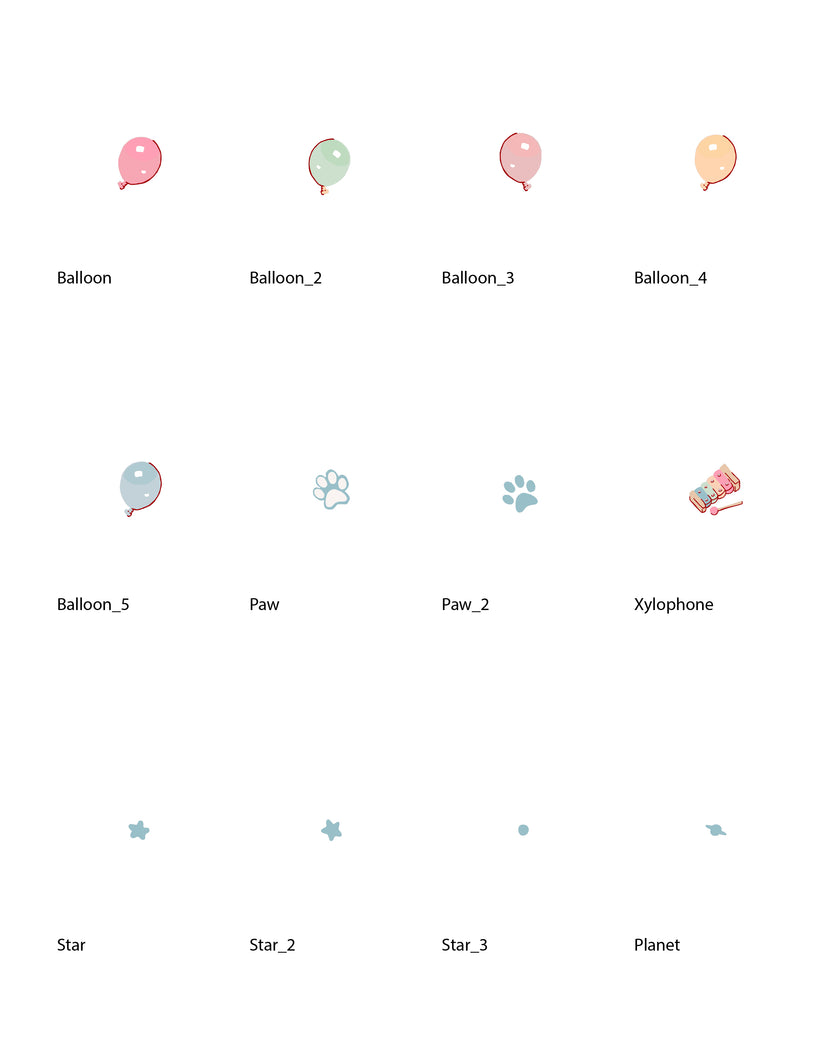 Blue-ish Party (Graphic Elements)