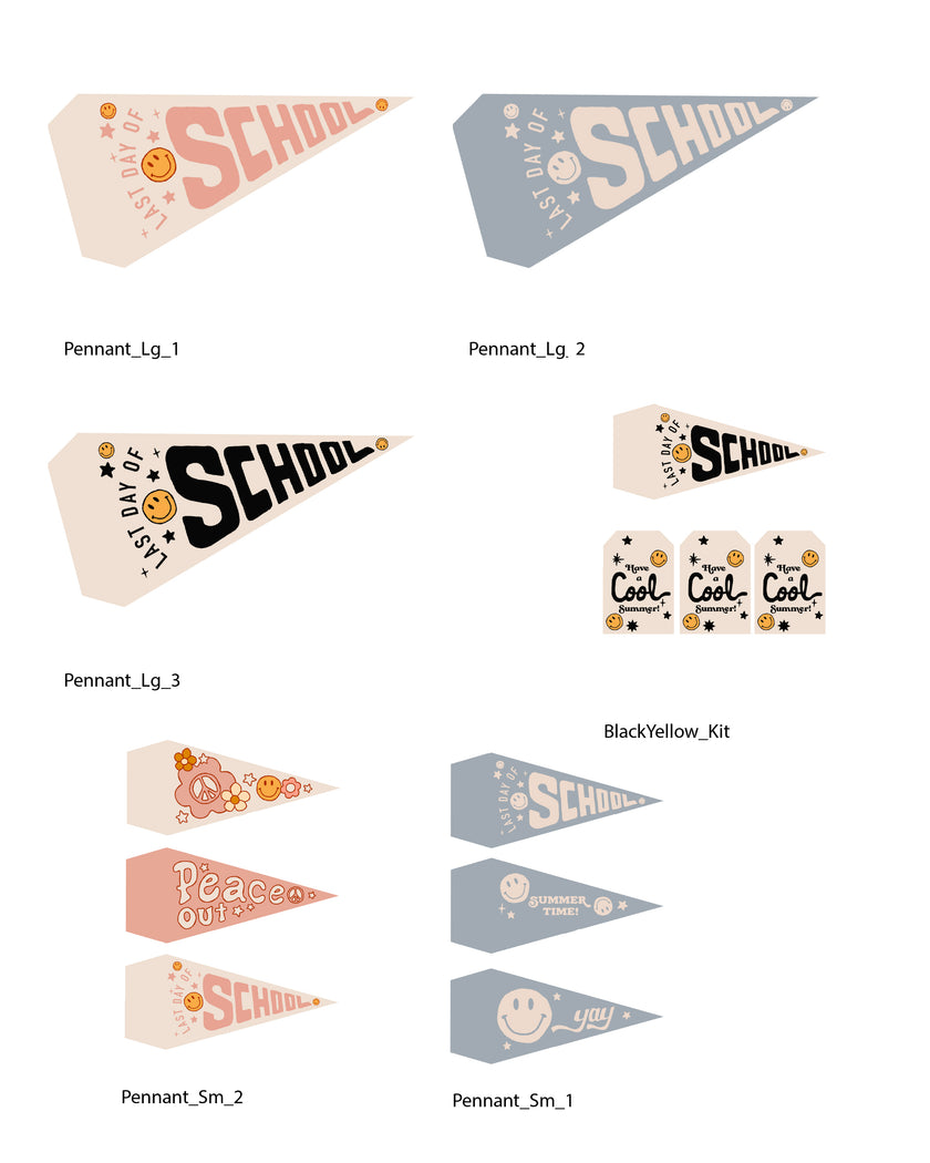 Last Day of School Tags and Flags (Vol.4)