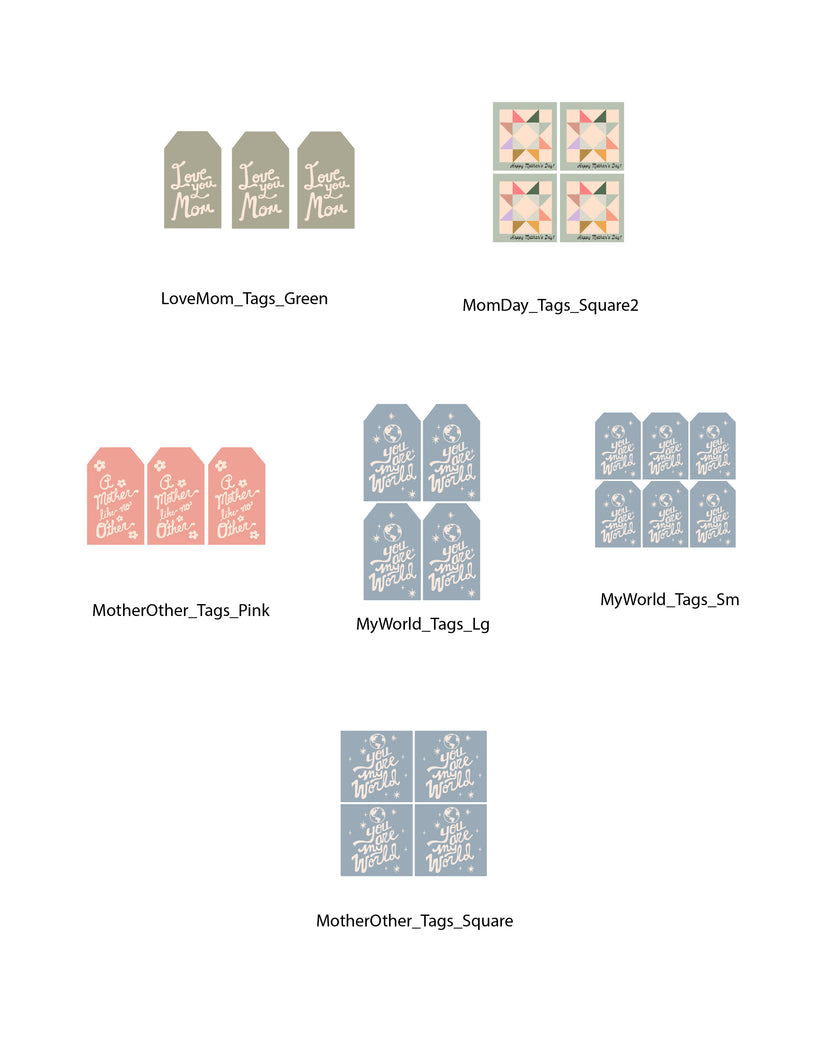Mother's Day Tags and Flags (Vol.4)