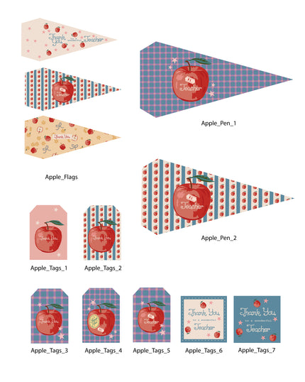 Teacher Appreciation Tags and Flags (Vol.7)