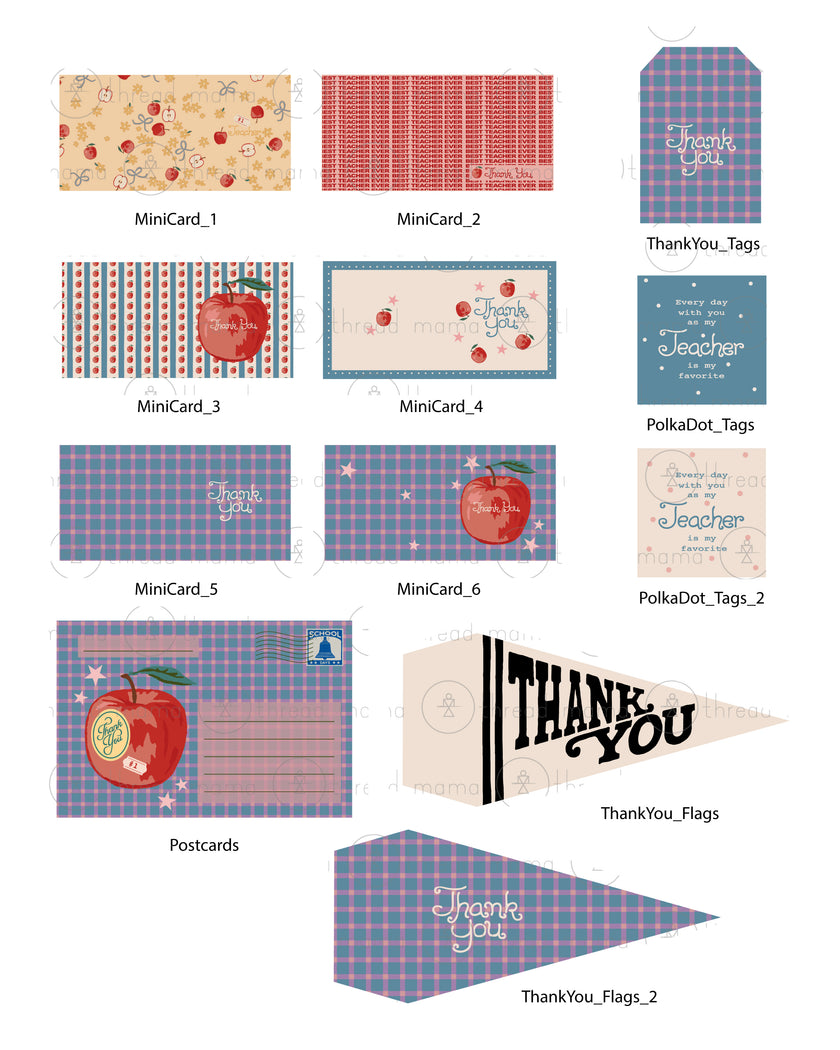 Teacher Appreciation Tags and Flags (Vol.7)