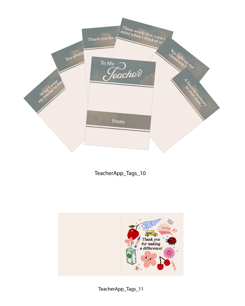 Teacher Appreciation Tags and Flags (Vol.6)