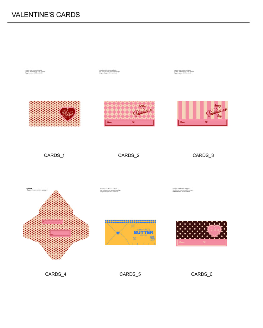 Valentine's Cards & DIY Envelope (Vol.7)