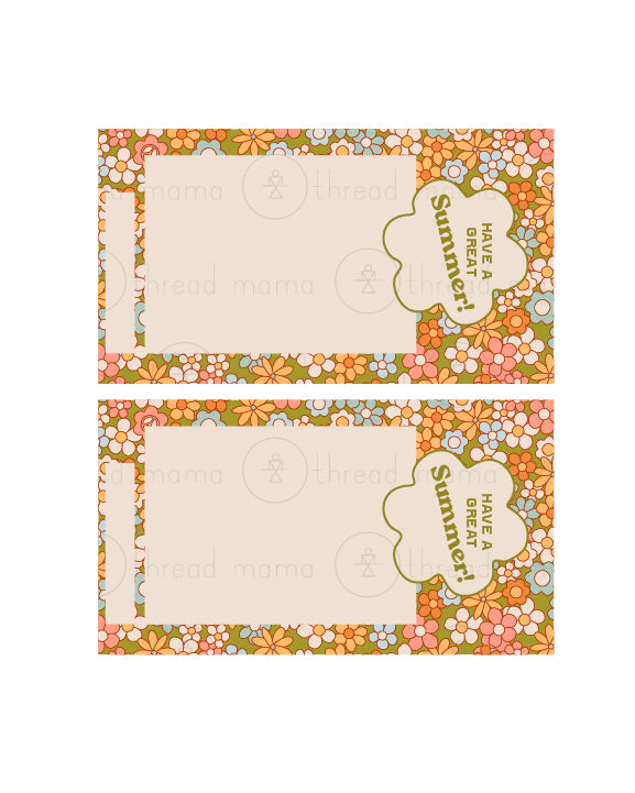 Last Day of School - Classmate Contact Tags