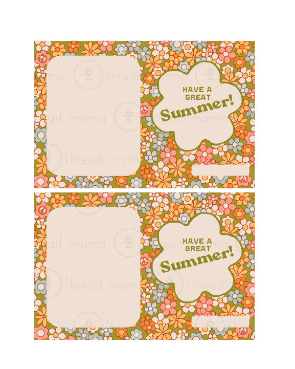 Last Day of School - Classmate Contact Tags