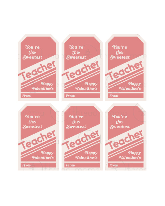 Teacher Valentine's Tags - (Vol.5)