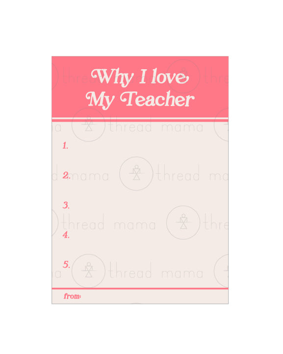 Teacher Valentine's Tags - (Vol.5)