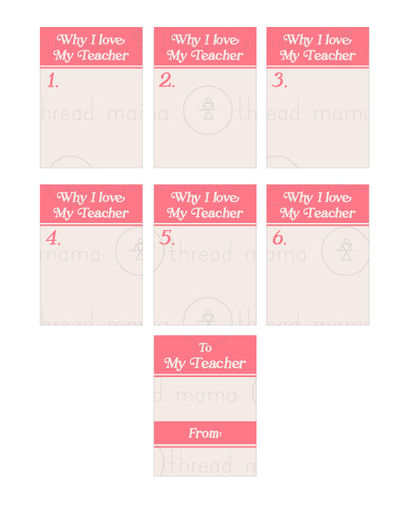 Teacher Valentine's Tags - (Vol.5)