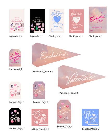 Valentine's Tags, Flags - (Vol.5)