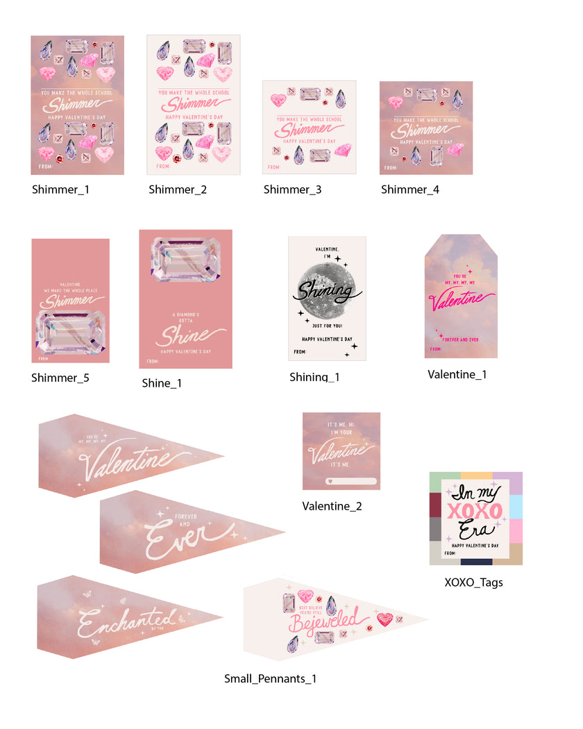 Valentine's Tags, Flags - (Vol.5)