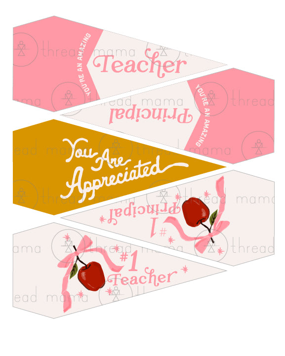 Teacher Appreciation Tags and Flags (Vol.5)