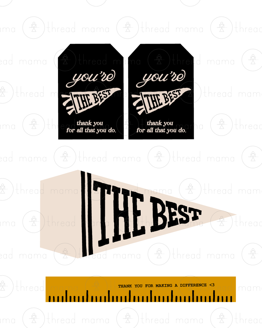 Teacher Appreciation Tags and Flags (Vol.6)