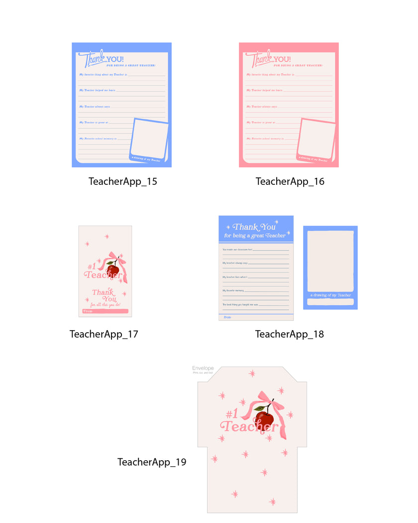 Teacher Appreciation Tags and Flags (Vol.5)