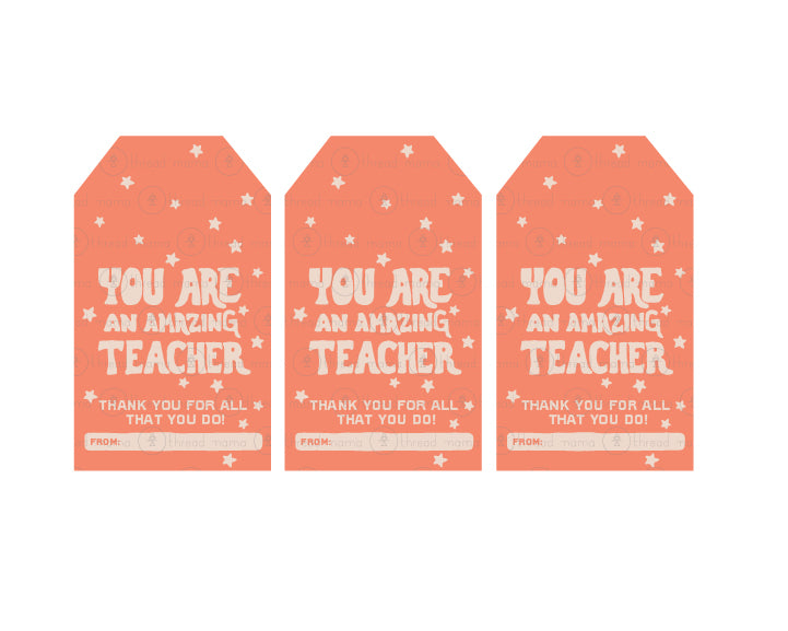 Teacher Appreciation Tags and Flags (Vol.3)