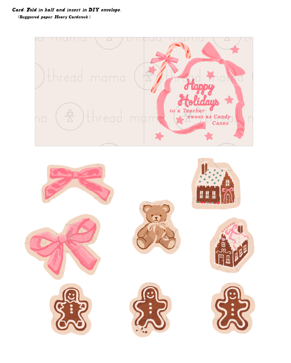 Holiday Teacher Appreciation Tags & Flags (Vol.5)