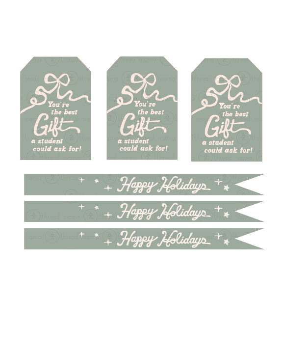 Holiday Teacher Appreciation Tags & Flags (Vol.4)