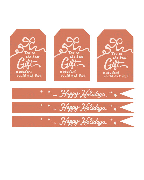Holiday Teacher Appreciation Tags & Flags (Vol.4)
