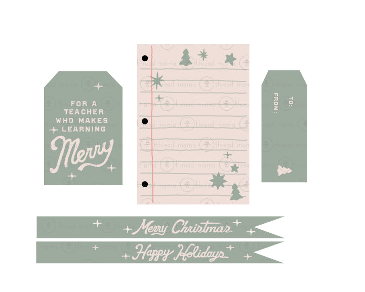 Holiday Teacher Appreciation Tags & Flags (Vol.4)