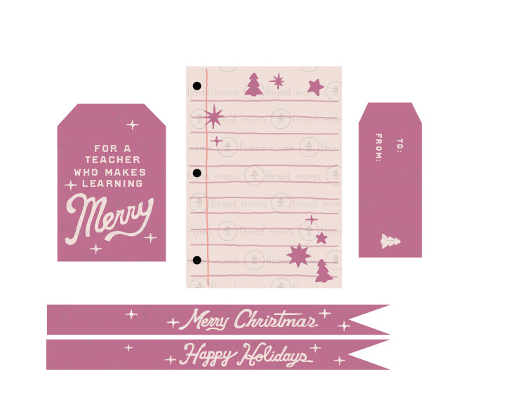 Holiday Teacher Appreciation Tags & Flags (Vol.4)