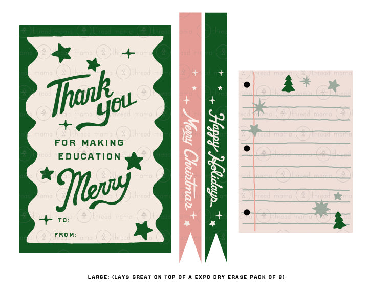 Holiday Teacher Appreciation Tags & Flags (Vol.4)