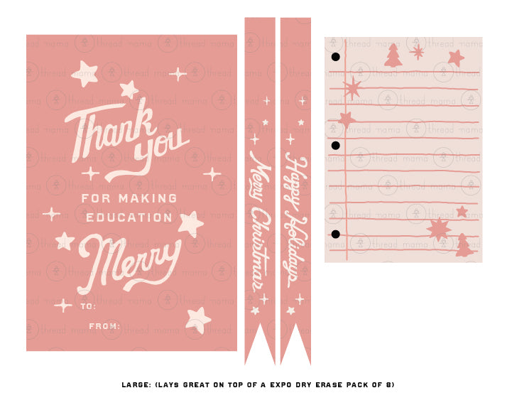 Holiday Teacher Appreciation Tags & Flags (Vol.4)