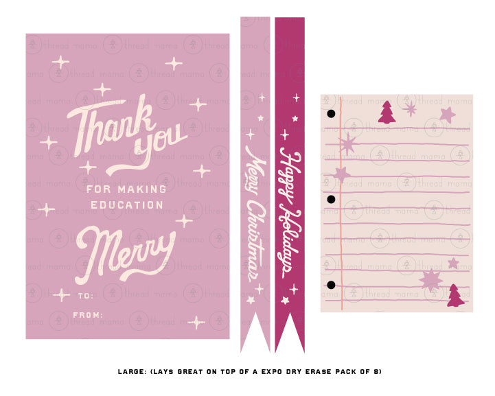Holiday Teacher Appreciation Tags & Flags (Vol.4)