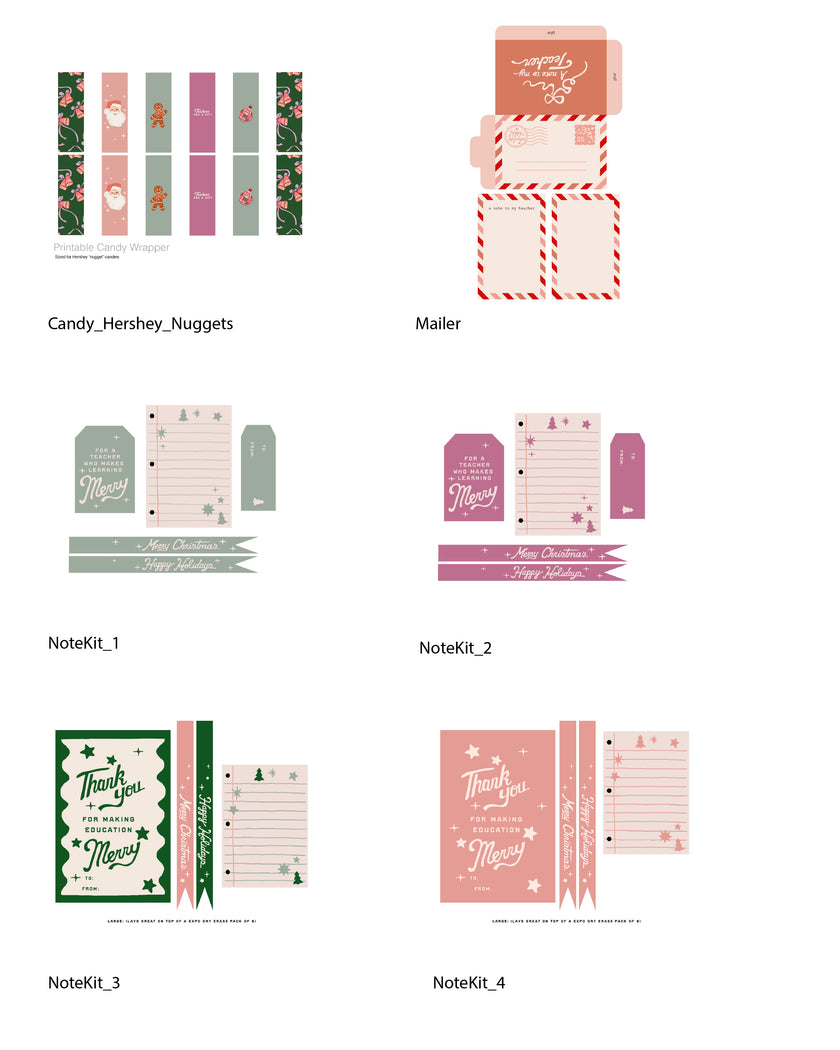 Holiday Teacher Appreciation Tags & Flags (Vol.4)